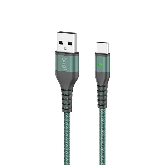کابل کنفی تایپ سی بودی budi USB to Type-C LED