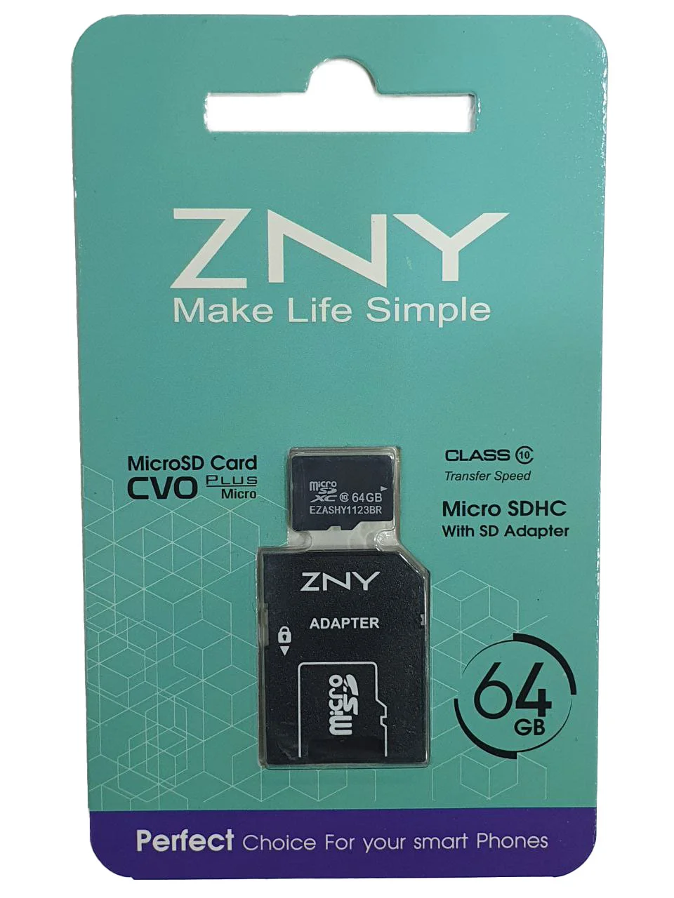  کارت حافظه میکرو 64 گیگابایت کلاس 10 / ZNY Micro 64GB 